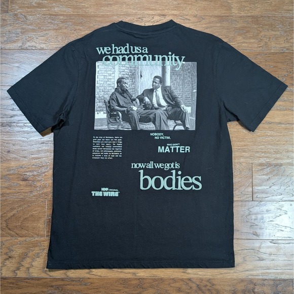Shoe Palace x The Wire Men's Short Sleeve T-Shirt Black Size 2XL (24x31.5) - Picture 1 of 8